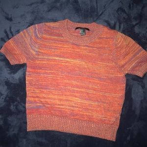 F21 Cropped Knit Short Sleeve Top